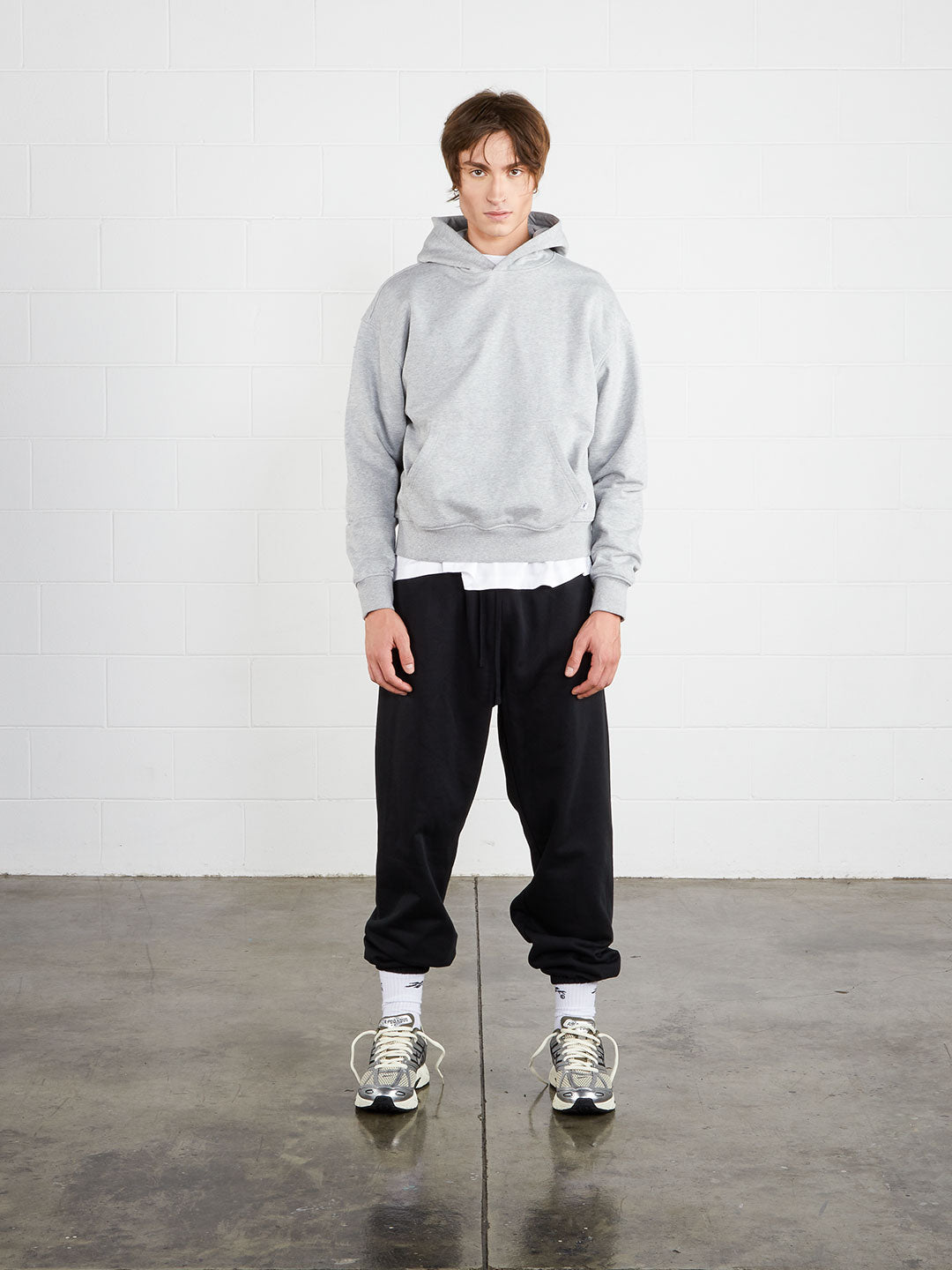 Perfect Cropped Hoodie Heather Grey
